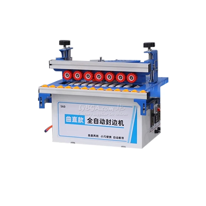 เครื่องปิดขอบอัตโนมัติ LY-560 1200W แบบโค้งและตรง ความกว้าง 6-60 มม. สำหรับงานไม้ แผ่นไม้ปาร์ติเคิล และไม้เนื้อแข็ง