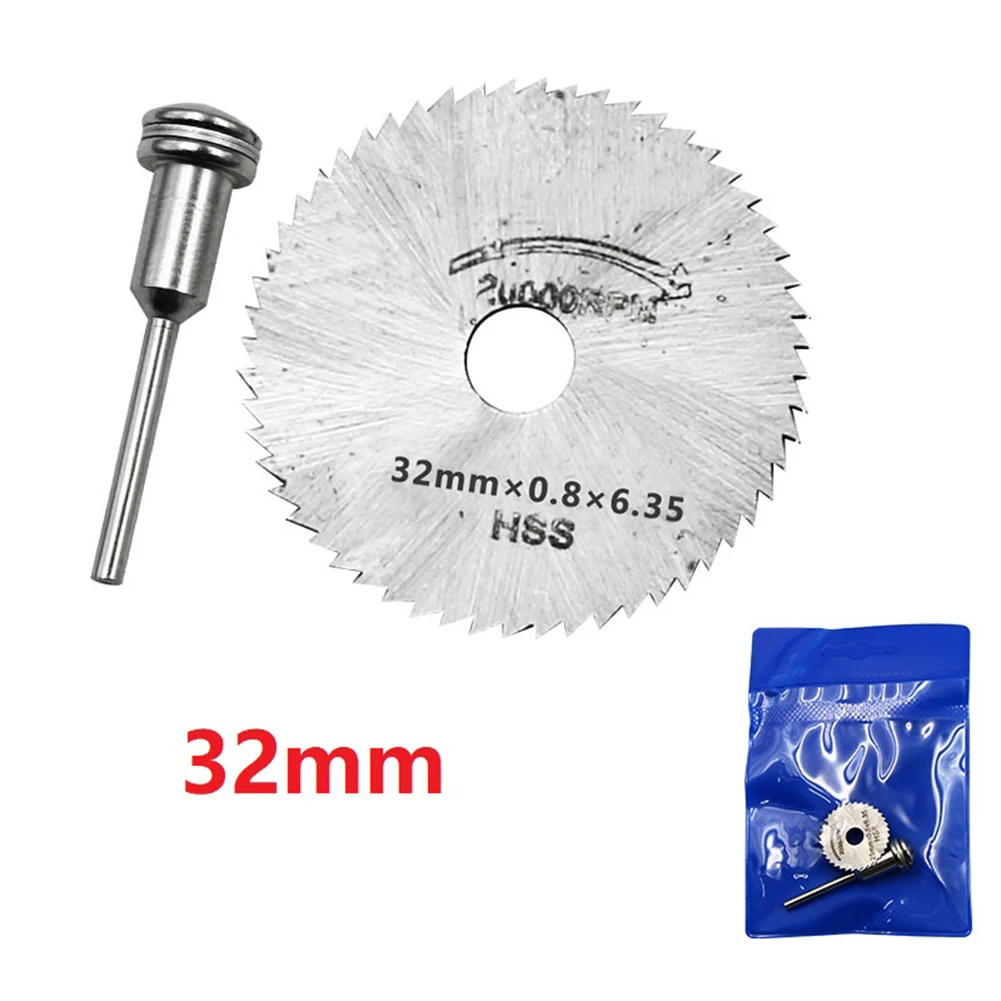 C2PCS Mini HSS Circular Saw Blade Set Stainless Steel Slice Metal Cutting Disc For Rotary Tool Wood Cutter Disc With Mandrel