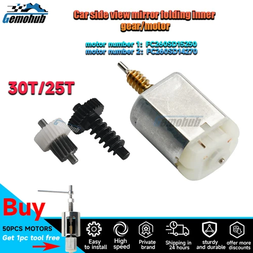 Espejo retrovisor plegable para vehículo, engranaje interior 30T 25T, Motor para Hyundai Solaris i40 i30 i20 i10, kits de reparación de accesorios para coche