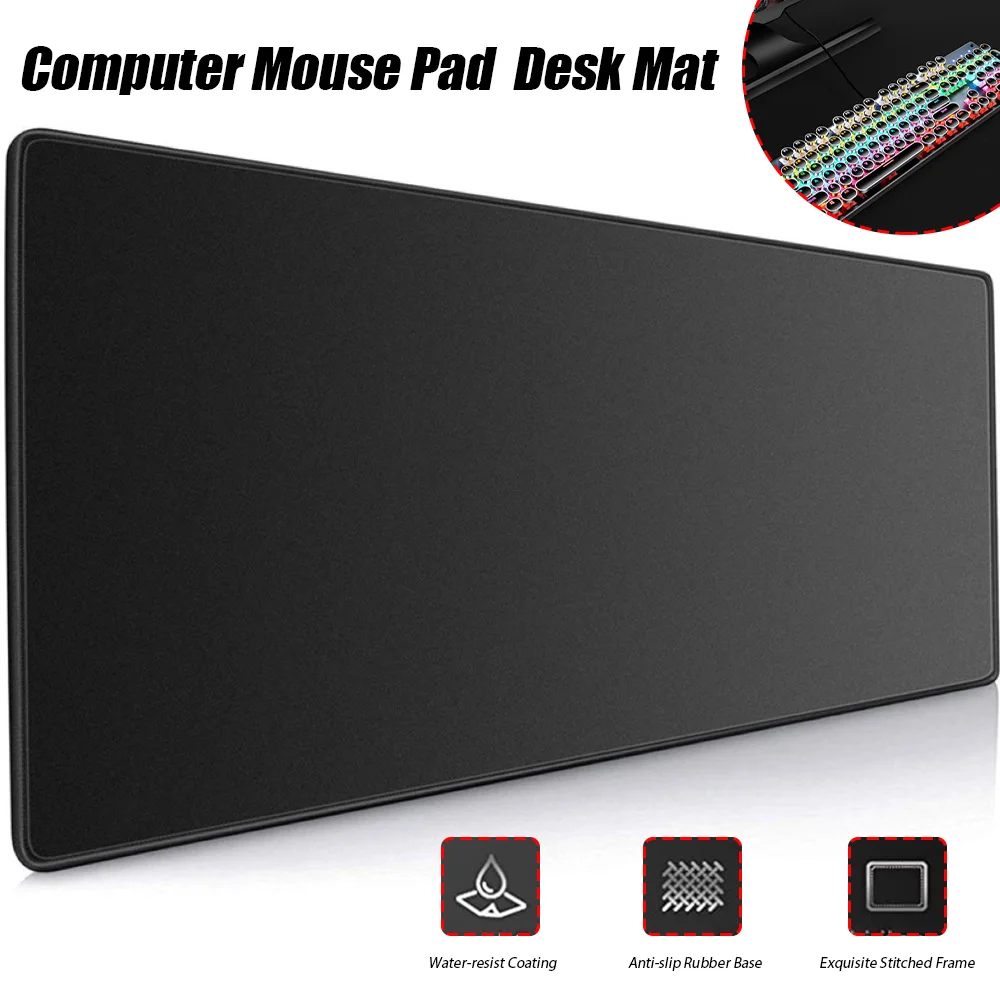 mousepad base de borracha antiderrapante para computador portatil tapete de rato com borda costurada premium texturizado 01