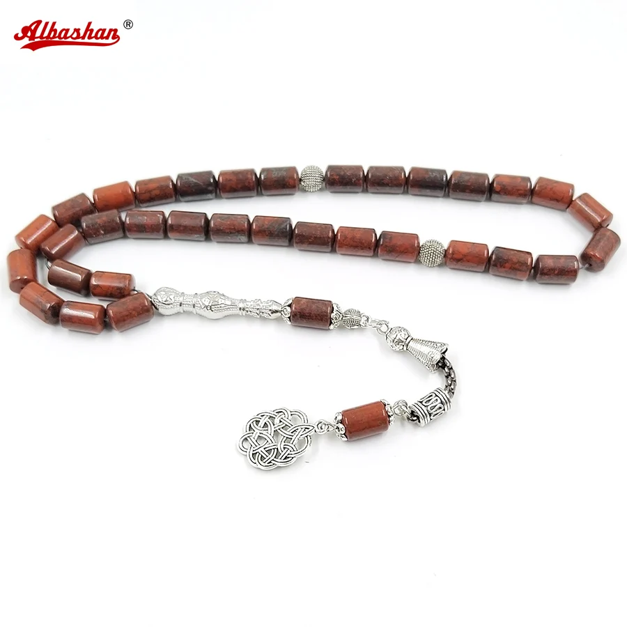 Tasbih Natural Red Obsidian 33 45 66 99 Turkish fashion prayer beads Muslim bangles islamic gemstone High quality bracelet