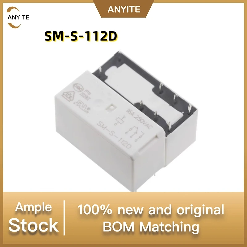 

Новый 10 шт./лот SM-S-112D 12VDC8PIN 16A250VAC