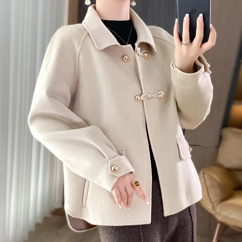 2025 Women's 100% Cashmere Thick Double sided Jacket Classic Multi functional Fashion Suitable for Business