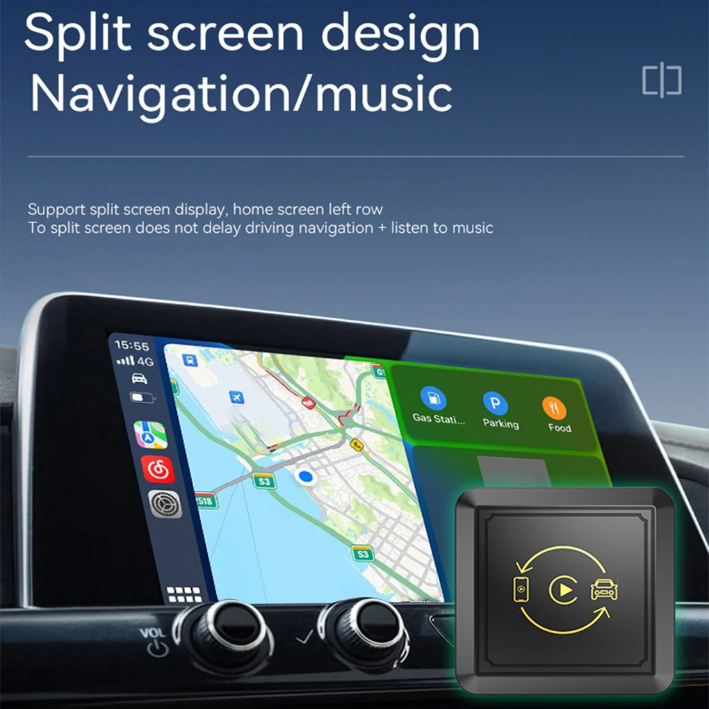 5.0Bluetooth Wireless CarPlay/Android Auto Dongle Plug&Play Auto Connection for Car with Both OEM Wired CarPlay&Wired Android