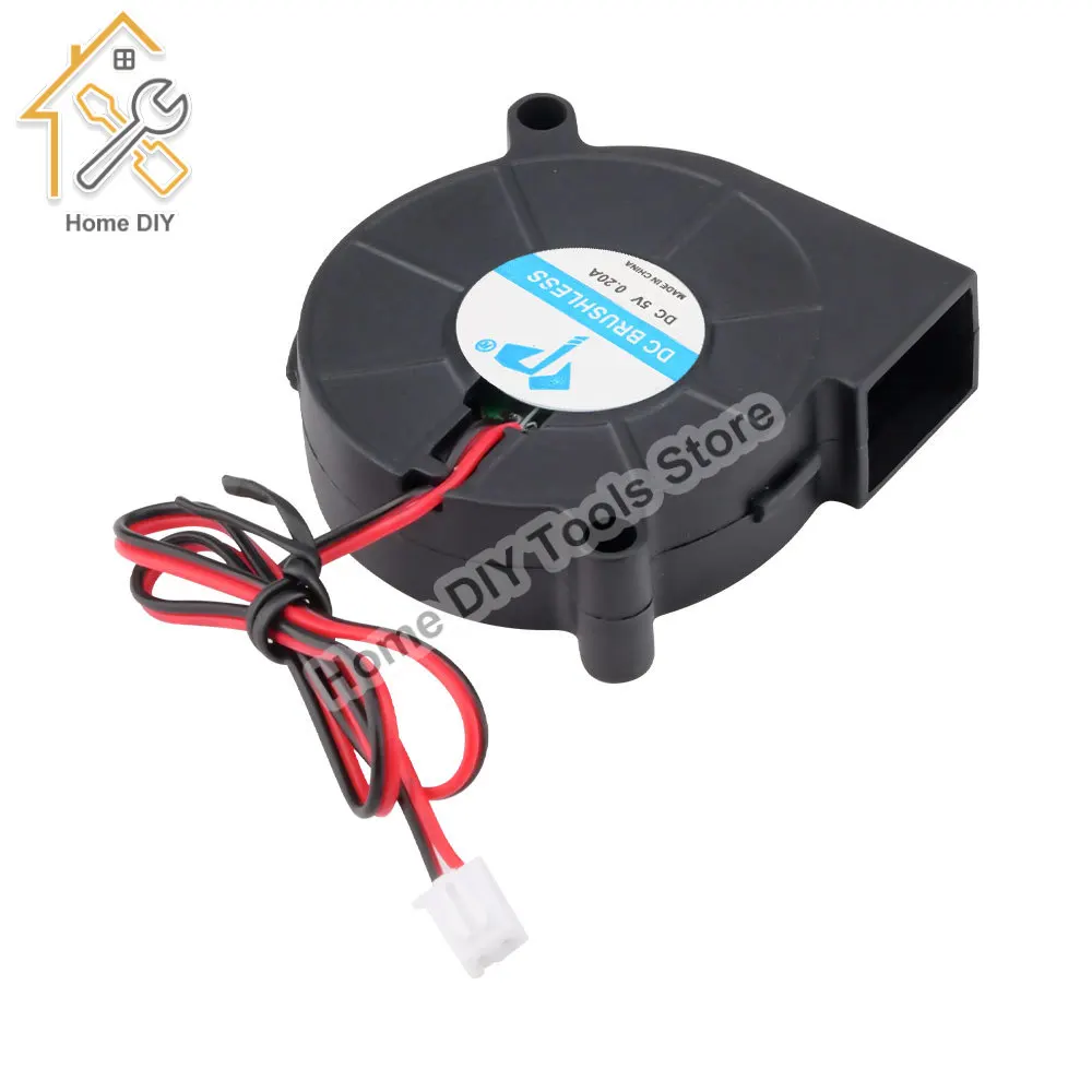 DC5015 5V 12V 24V Cooling Turbo Fan Brushless 3D Printer Parts For Extruder DC Cooler Blower Part Black Plastic Fans