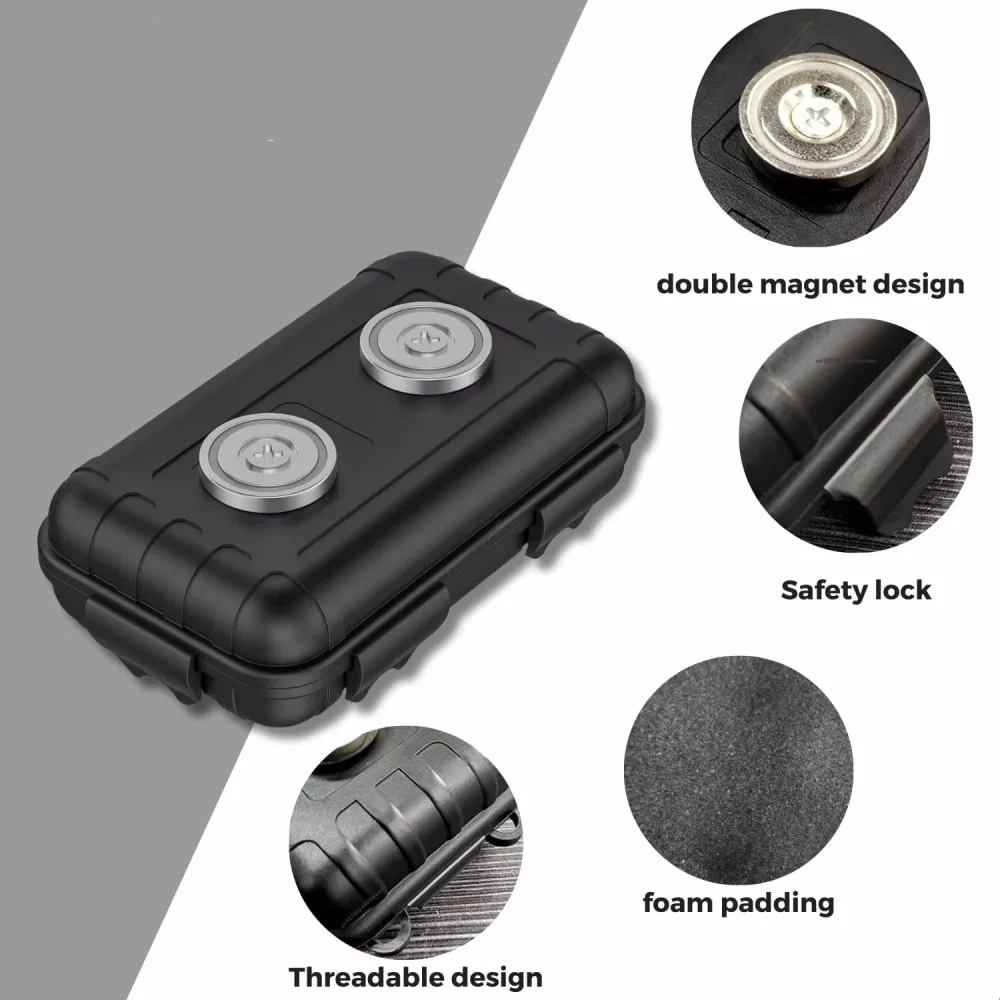 Mini Magnetic Key Box Car Hide Key Magnetic Waterproof Magnetic Key Holder Multipurpose Key Holder for Under Car Rust-Proof box