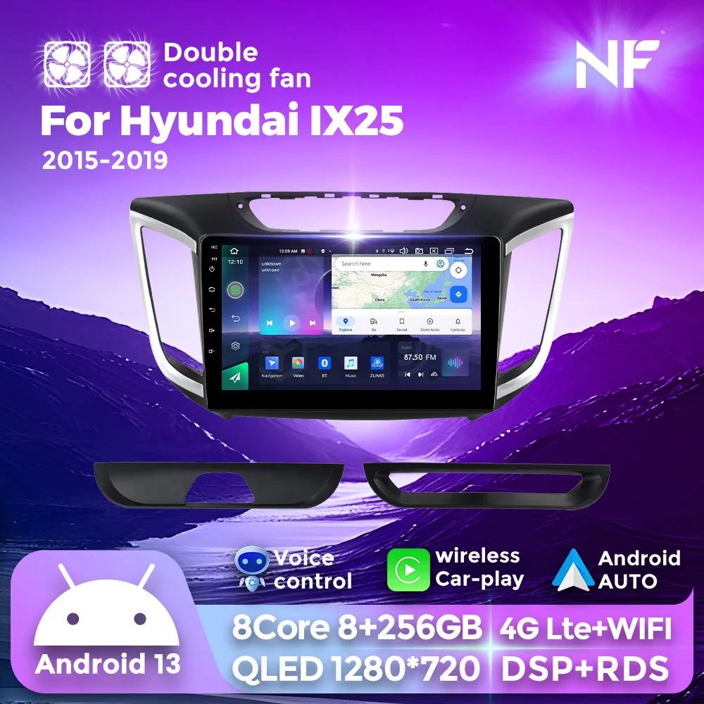 

4G LTE Android 13 For Hyundai Creta IX25 2015-2019 Auto Radio Pionner GPS Navigation Car Multimedia Video Player Carplay Stereo