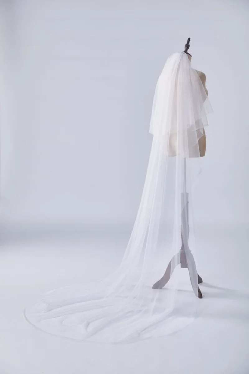 

Wedding accessories, mesh fabric, small chapel tail, 2 functions, the best partner for photo shoots