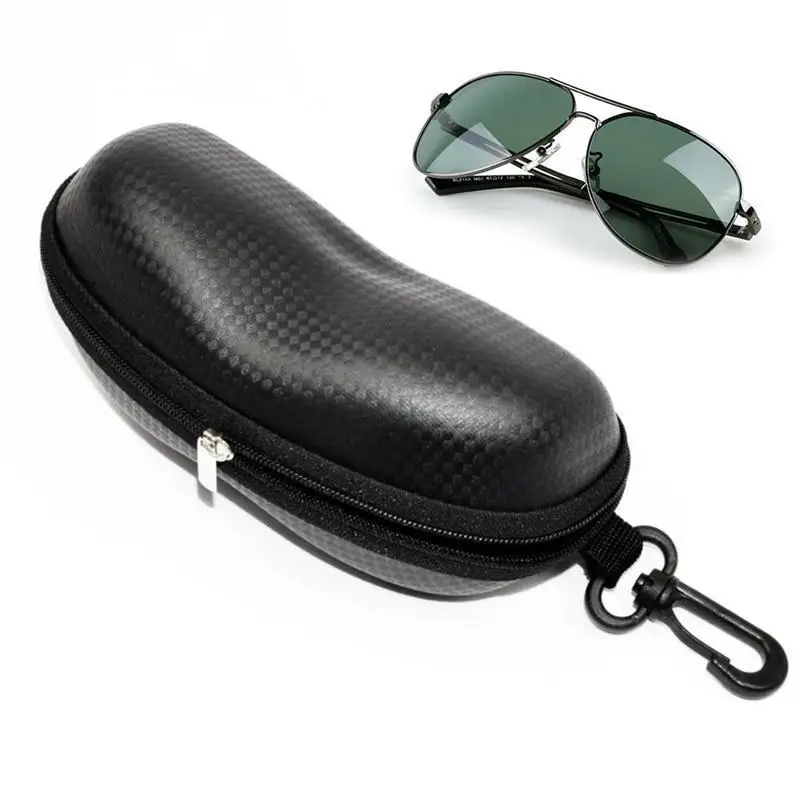 1Pc Black Eyewear Cases with Lanyard Zipper Glasses Box Unisex Sunglasses Presbyopic Glasses Bag Holder Cover