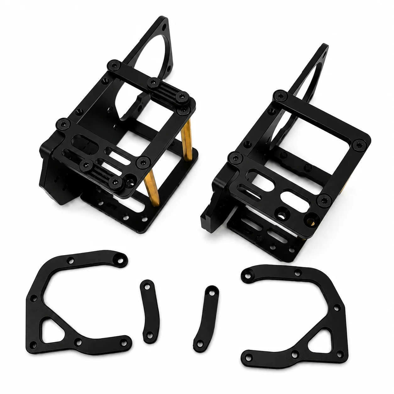 CNC Machined Black Color V-Core4 V-CORE 4.1 Toolhead Metal Parts for IDEX 3D Printer Dual-head Aluminum Alloy Print Head Support