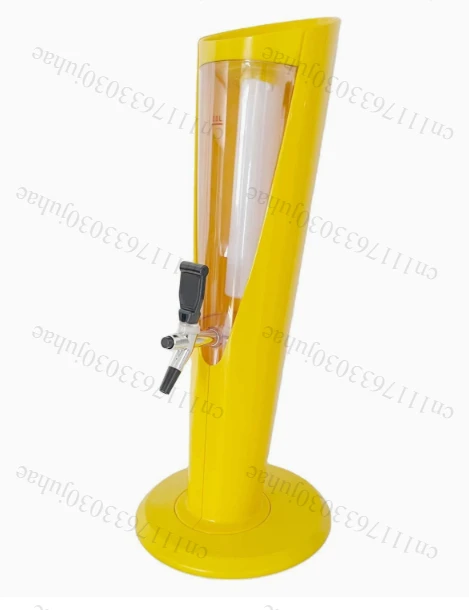 Plastic beverage dispenser 3L beer tower with ice tube
