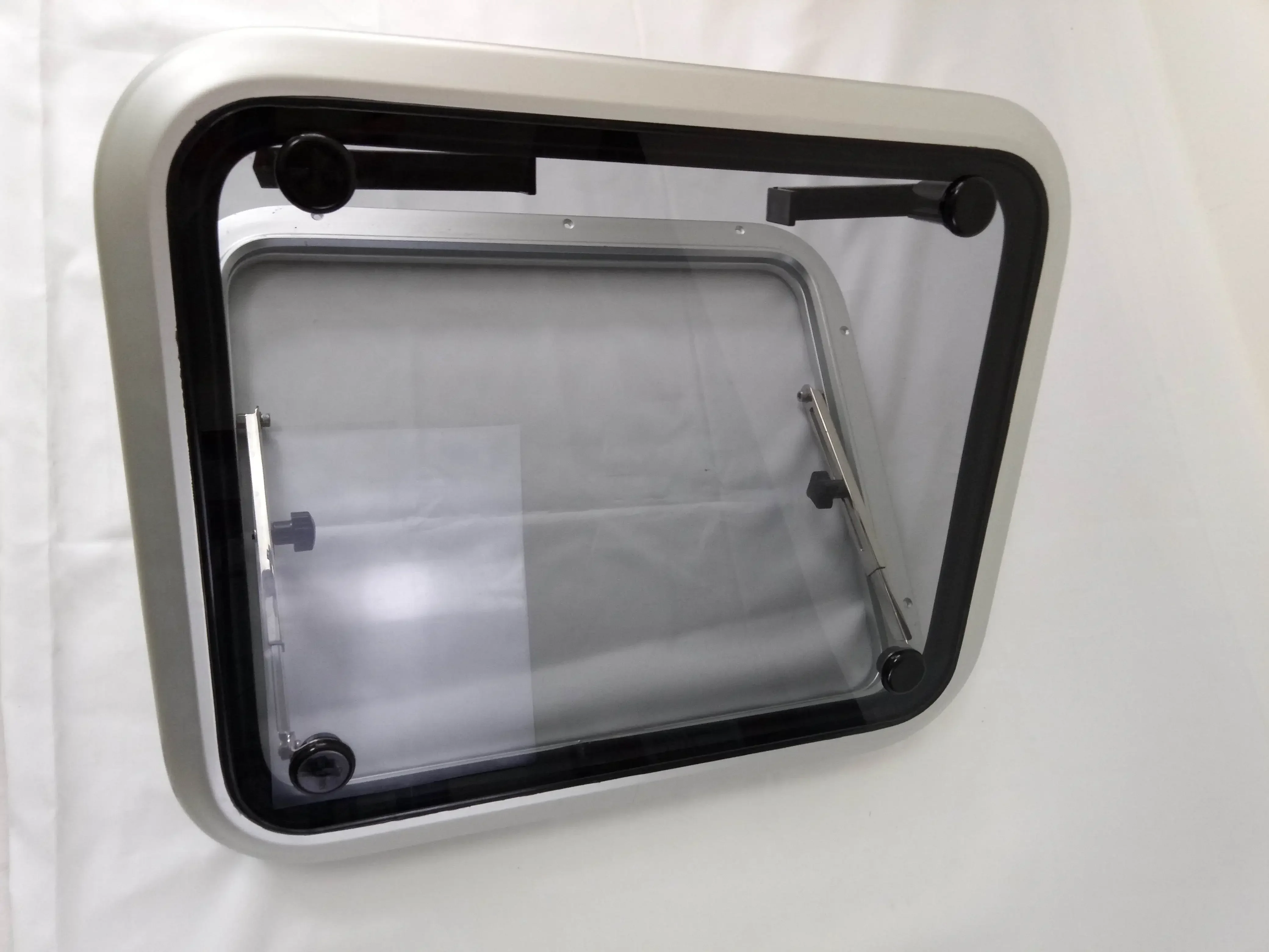 RV Aluminum Rectangular Hatch Window Porthole with Tempered Glass 625mm 625mm Size for Marine Yacht Camping Accessories