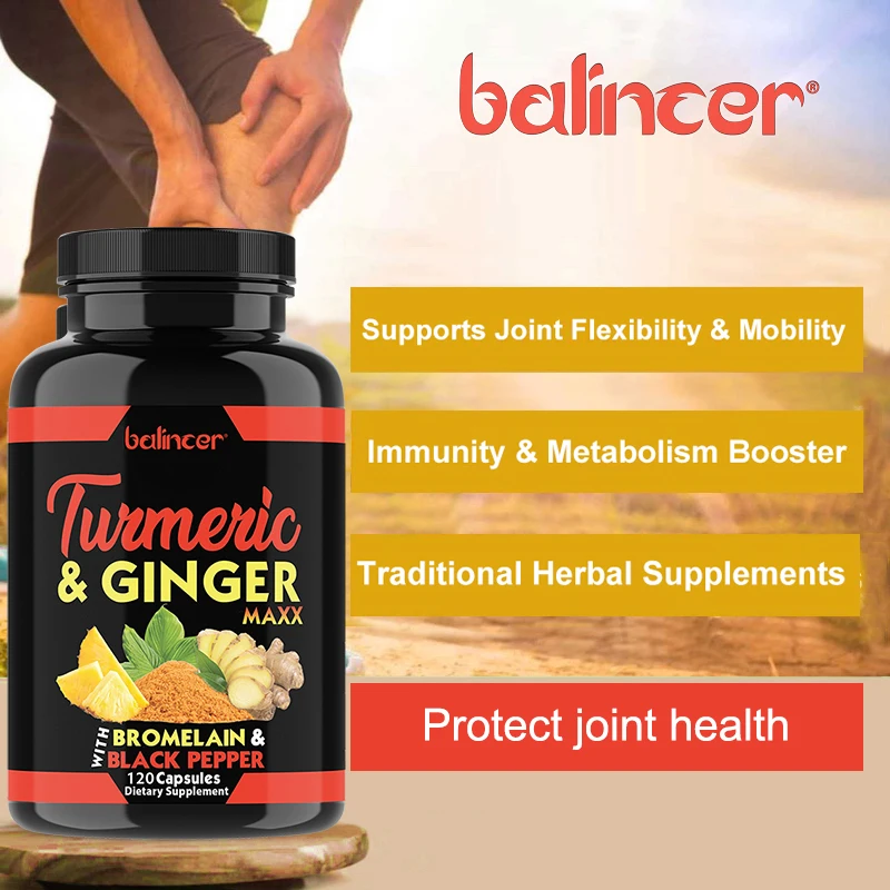 

Balincer Organic Curcumin Capsules relieve pain, support shoulder and neck joint health, and relieve inflammation and muscle sor