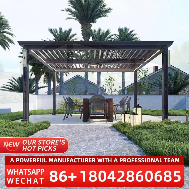 

Aluminum Patio Canopy Outdoor Design Garden Pergola Kits for Backyard Poolside Courtyard pergola