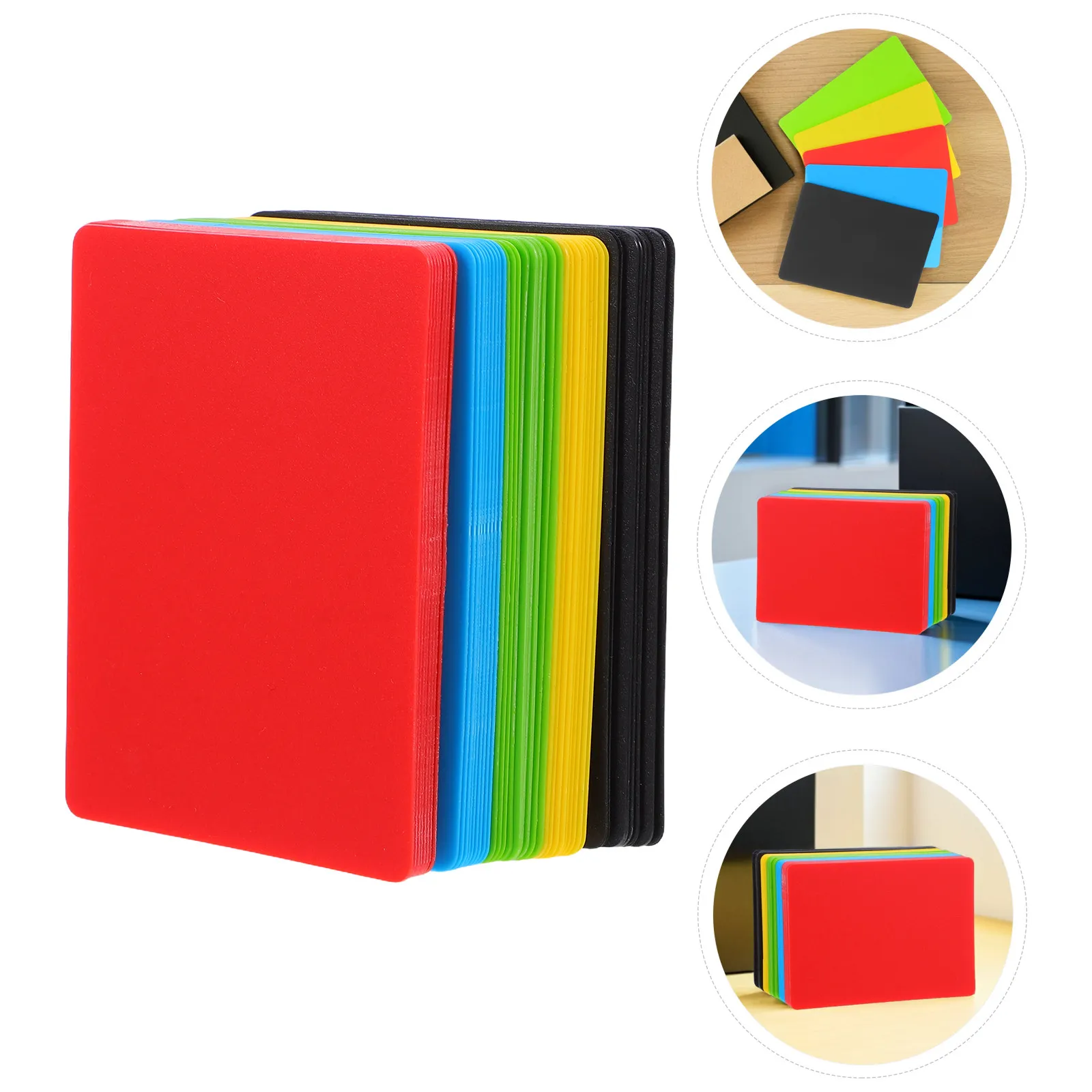 

50Pcs Blank Plastic Cards Multicolor Frosted PP Cards Double Side Printable Waterproof Plastic Id Card 20 Mil for Inkjet Laser