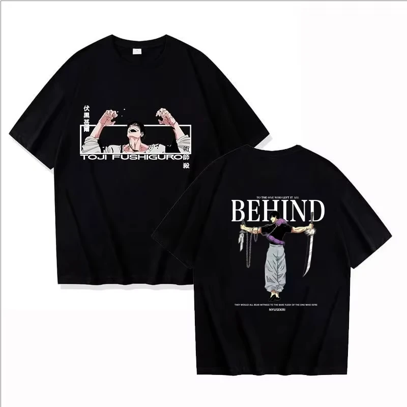 

Anime Spell Return Battle Toji Fushiguro Print T-Shirt Men Women Casual Loose Harajuku T Shirt Streetwear Short Sleeve Top Tee