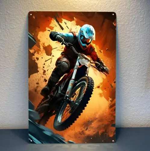 Enduro Trail offroad Motorcycle Metal Poster - Collectable Tin Sign 20x30cm  -aluminum
