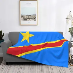 Flag Of Congo Kinshasa Zaire Flannel Throw Blanket Blanket for Home Outdoor Soft Bedroom Quilt