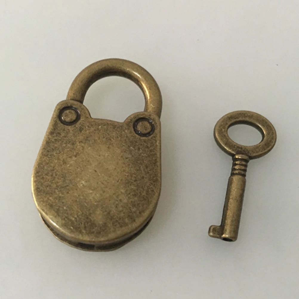 

3pcs Vintage Style Mini Bear Head Archaize Padlocks Key Lock Zinc Alloy Rustproof Decorative Locks For Jewelry Box