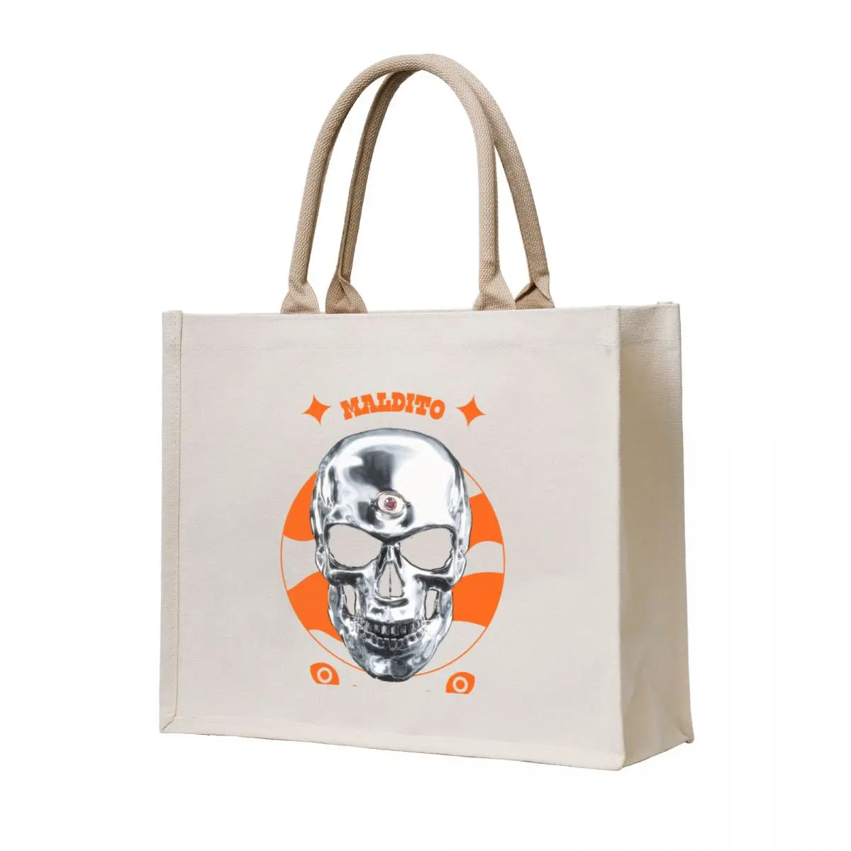 

Evil skull rabbit Tote Bag Large bags for women Canvas tote bags aesthetic Gift bag