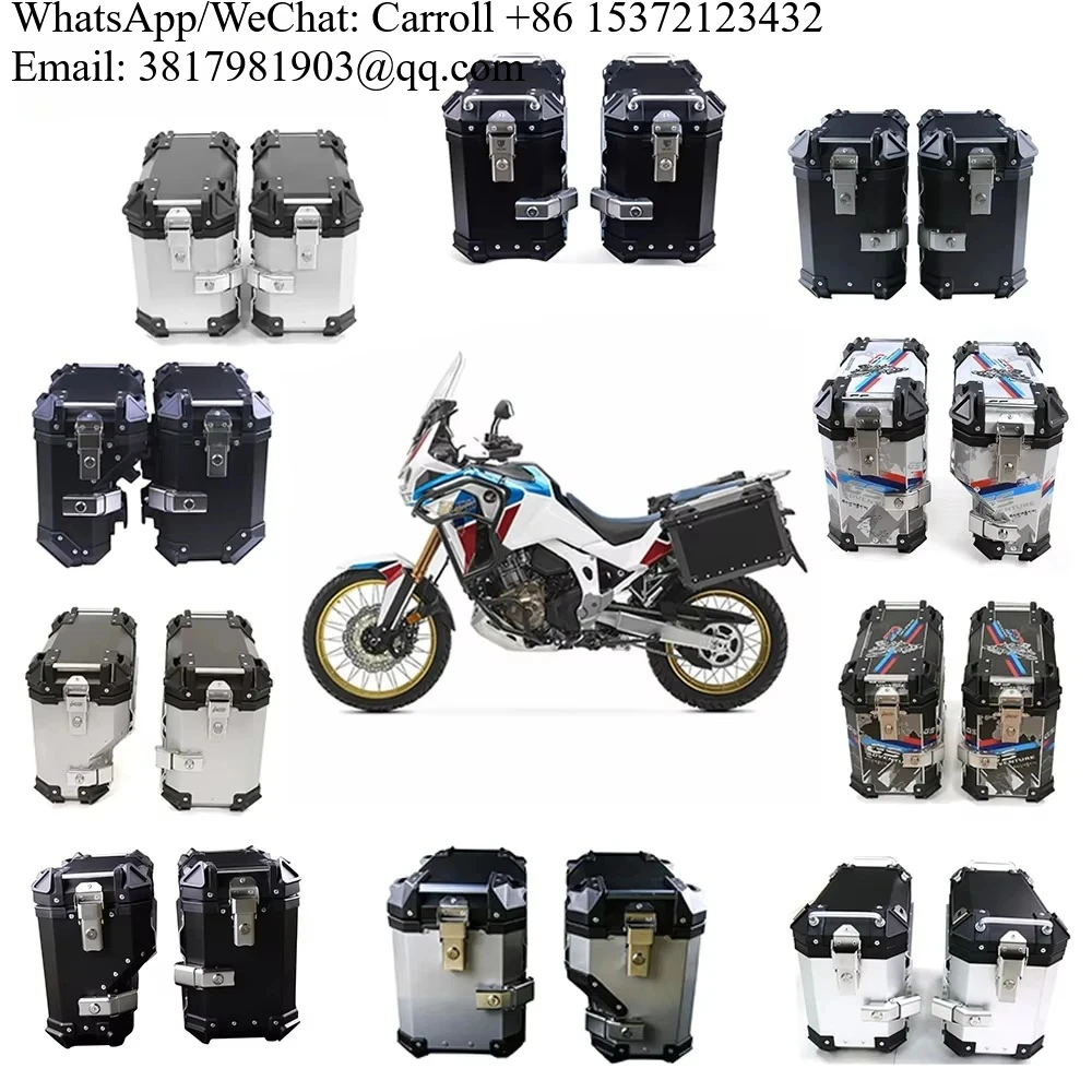 

AKOSO 18L 28L 35L 45L Universal Motorcycle Side Boxes Helmet Storage Luggage Case Waterproof Aluminum Motorcycle Side Panniers