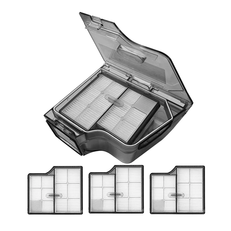【Berserk】Caixa de poeira com 4 filtros para Roborock Saros 10/G30/S9 Maxv Ultra Aspirador de pó com eficiência de limpeza aprimorada