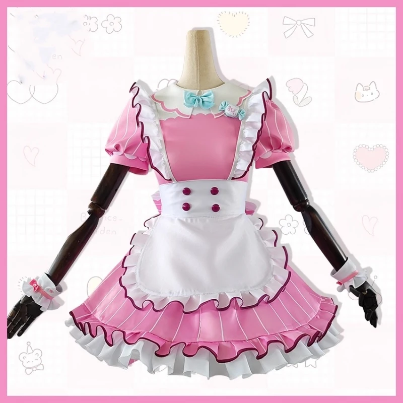 

LoveLive! AiScReam Uehara Ayumu/Ruby Kurosawa/Wakana Shiki Cosplay Costume Anime Women Sweet Maid Dress Apron Outfit Party Suit