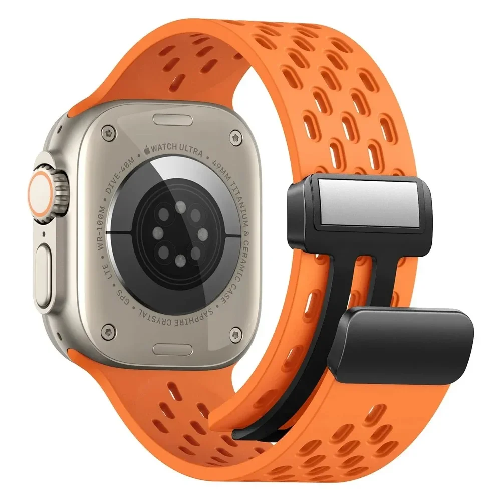 

Silicone Strap for Apple watch band 49mm 45mm 44mm 42mm 40mm 41mm 38mm Bracelet Correa iWatch Series 9 8 SE 7 6 5 3 Ultra 2 49MM