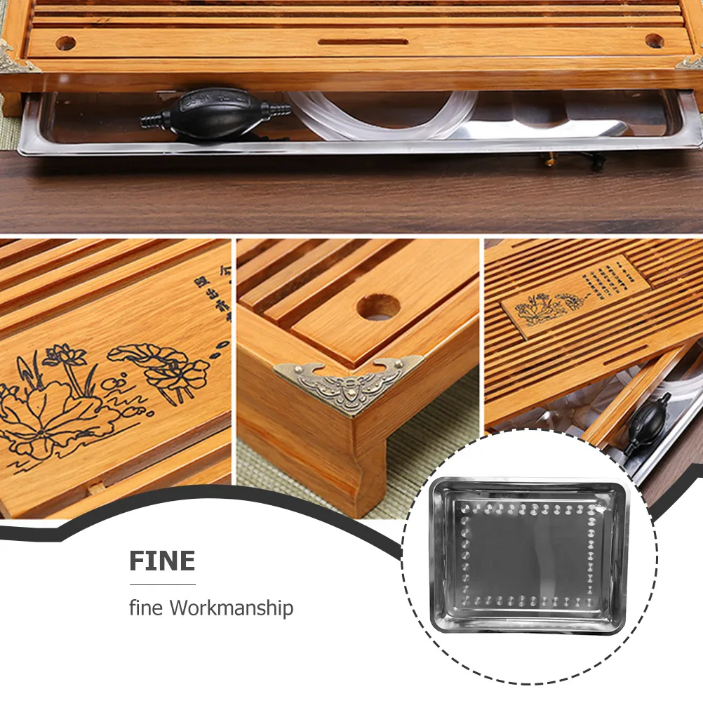 

Stainless Steel Tea Multi-Functional Water Drip Tray Home Decor Dish Serving Board Kitchen Storage Teapot Tray Creative