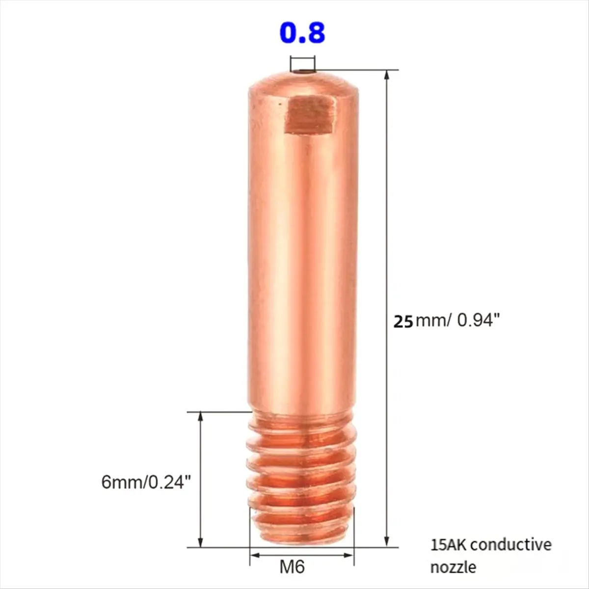 TOP RATED~14Pcs 0.8 15AK Coating Protection Nozzle Non-Stick Welding Slag Airless Gas Protection Machine Protective Sleeve