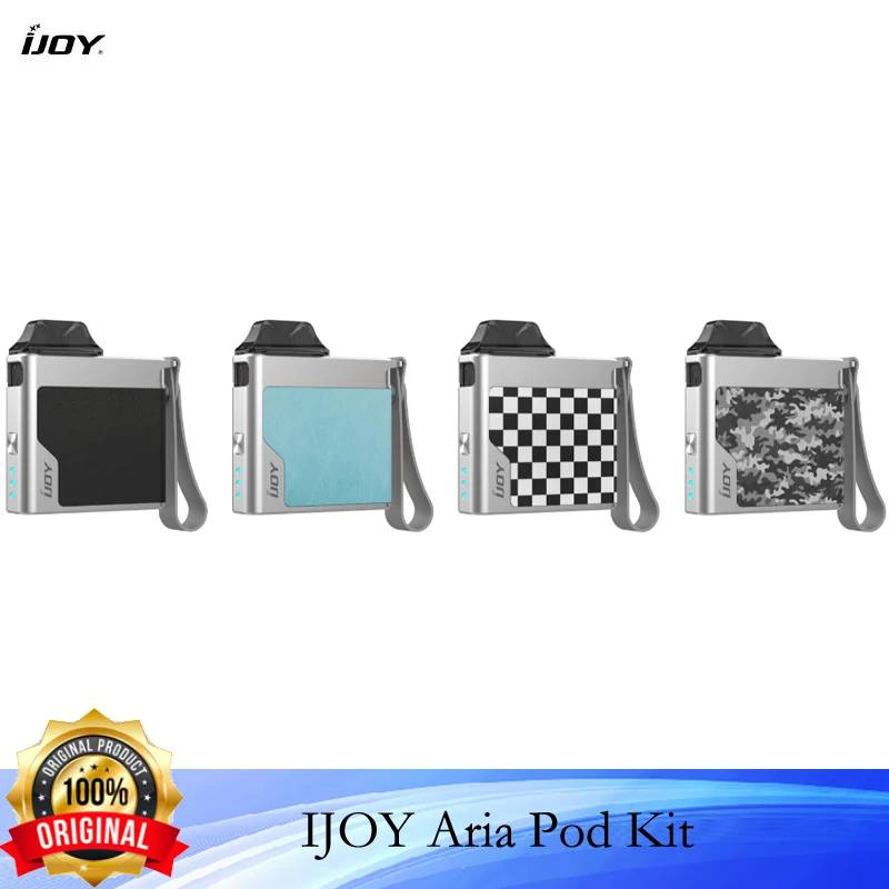 IJOY Aria Pod Kit de vapeo electrónico, batería de 900mAh, 3ml, IJOY Aria 0,6 ohm, 1,0 ohm, Mesh Pod, Hookah Box Mod, 3 modos de salida