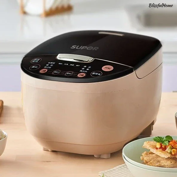 

New electric rice multicooker. Household appliance. Home use. Multi-function. 4L large capacity. Intelligent reservation.