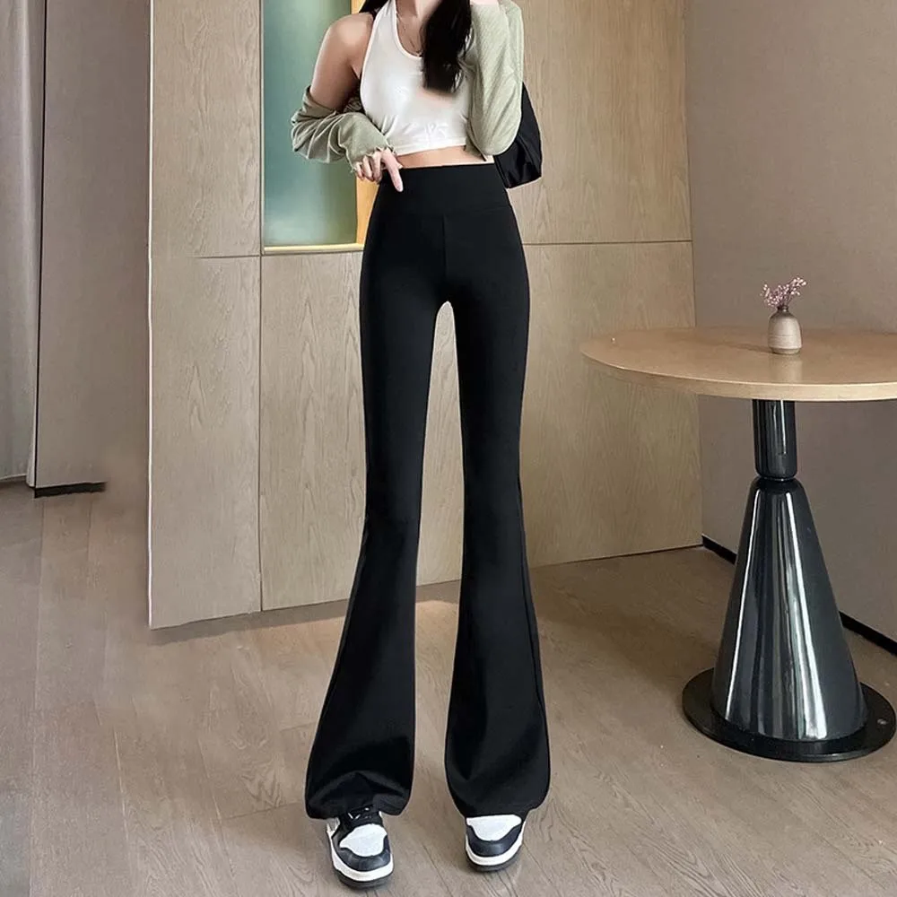 

Elastic Loose Women Long Trousers Plus Size Workout Trousers Sports Yoga Shark Pants Korean Style Black/Grey Casual Pants Women