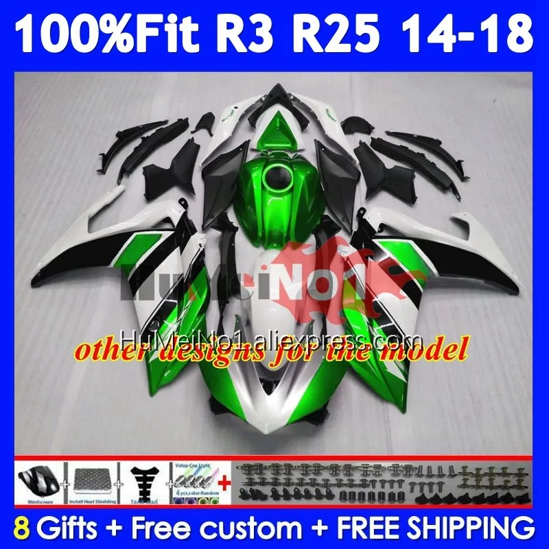 Body For YAMAHA YZF R3 R25 Movistar Blue R 3 YZF-R3 YZFR25 373No.8 YZF-R25 YZFR3 2014 2015 2016 2017 2018 14 15 16 17 18 Fairing