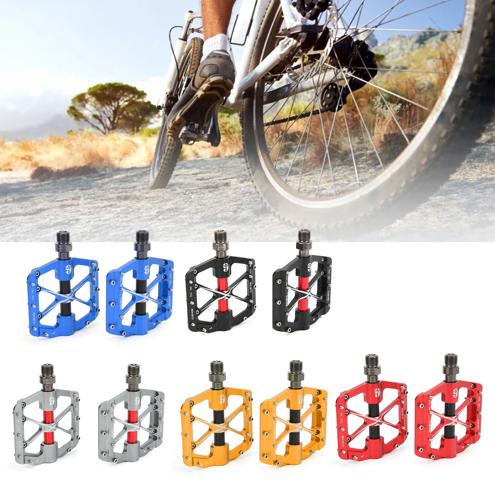 

Педали для горного велосипеда WAKE с 3 подшипниками, из алюминиевого сплава с ЧПУ, аксессуары для велосипедов