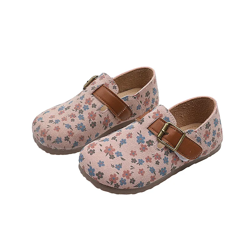 Girls' Little Fragrant Princess Shoes 2025 Spring New Collection Children's Soft soled Boken Shoes for Middle aged Children