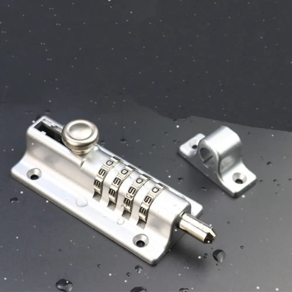 

Полезный утолщенный комбинированный стопорный болт, твердый защитный 4-значный комбинированный болт из цинкового сплава, замок с защелкой для ворот сарая, заборов