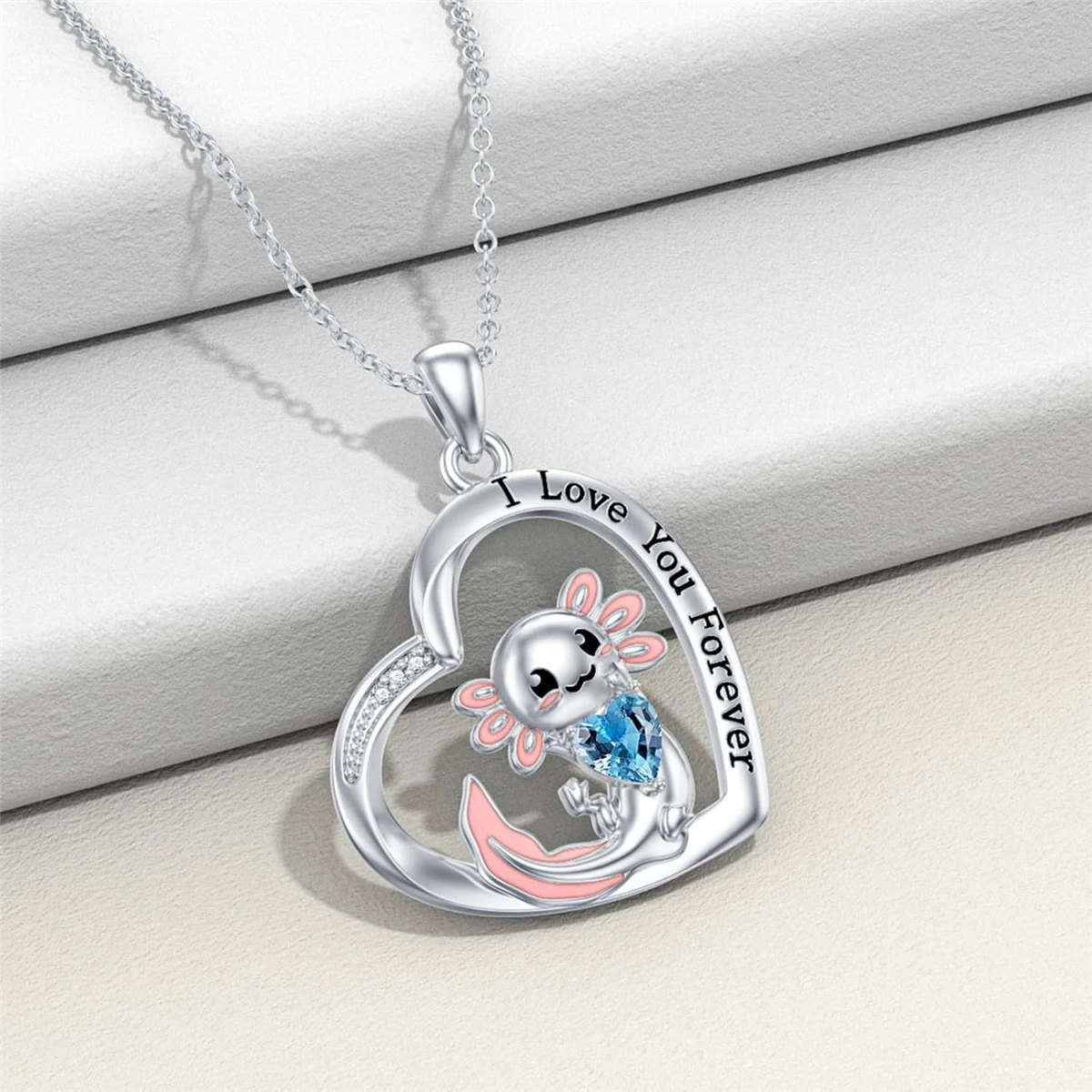 2Pcs/Set Cute Cartoon Style Smiling Salamander Pendant Necklace Fashionable Women's Jewelry Accessories Valentine's Gift