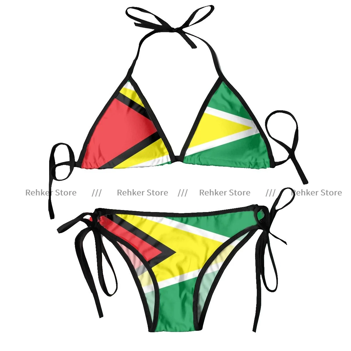 Sexy Bikini Frauen Badeanzug zweiteilige Bade bekleidung Guyana Flagge Badeanzug Beach wear