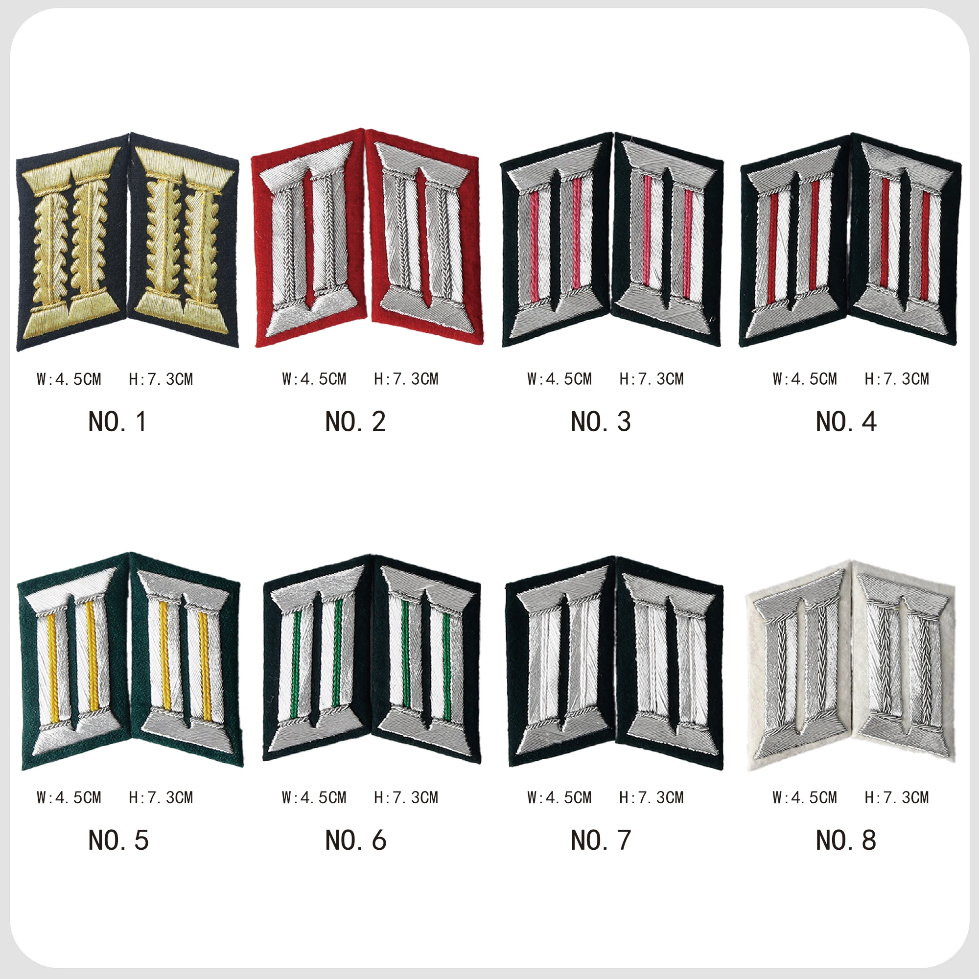 Вторая мировая война, Германия, военная форма, значок на воротнике, ручная вышивка, слитки, проволока, знаки отличия, кусок истории для косплея, костюм