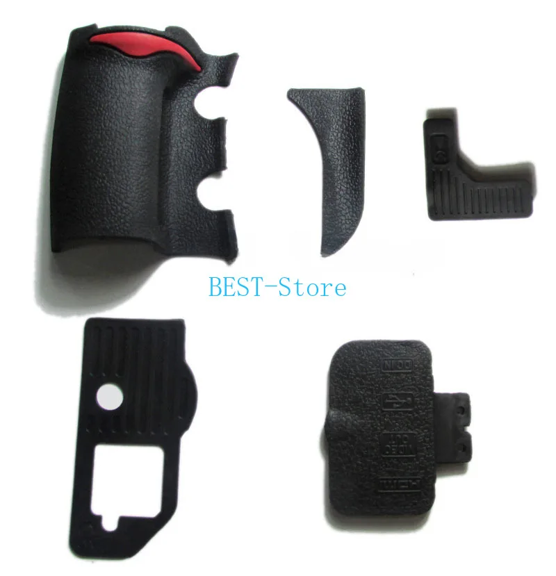 

A Set of 5 pieces Grip Rubber USB with Adhesive Tape Body Cover Leather Unit for Nikon D700 DSLR Camera Accessories