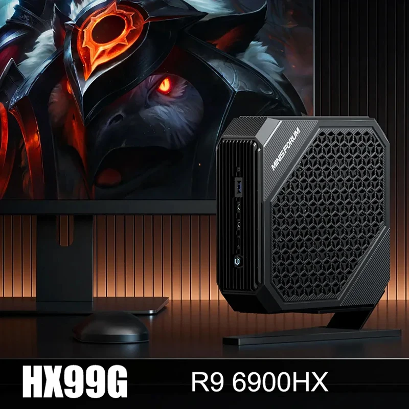 MinisForum HX99G Dedicated Mini PC RX 6600M 8G Windows 11 AMD Ryzen 9 6900HX AMD Radeon DDR5 2*HDMI USB4 Desktop Gaming Computer