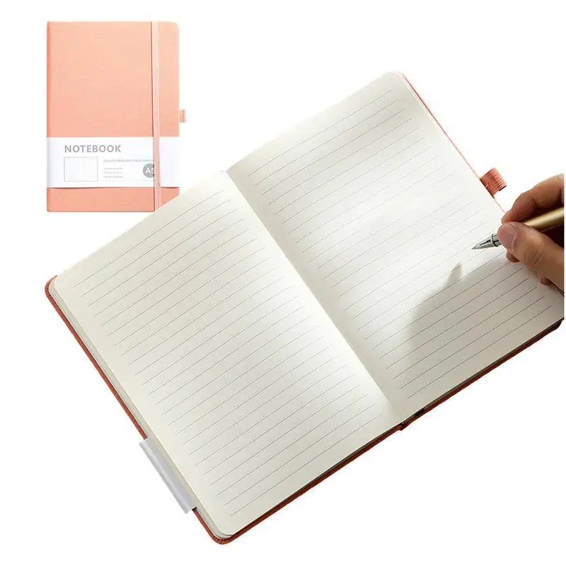 Diary Notebook A5 PU Leather Cover Horizontal Line Notebook Journal 200 Pages Notepads Diary Agenda Business Work Notebook