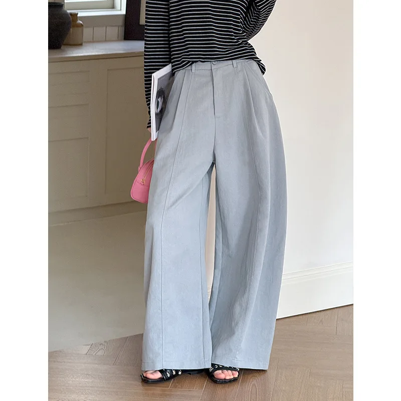 New Arrival Women Pants Cotton Blend High Quality Casual High Waist Long Pants Fashion Wide Leg Pants Women Clothes Trousers