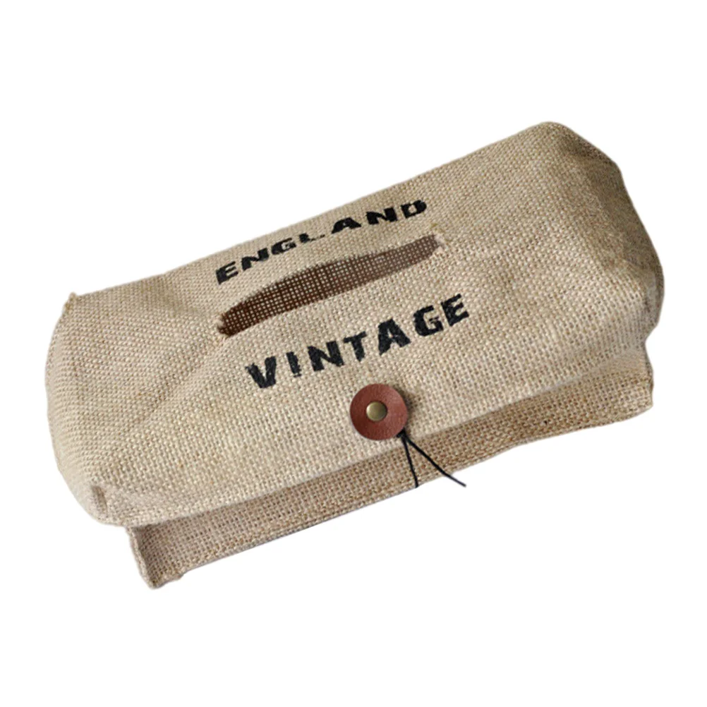 

Tissue Box Vintage Weaving Container Fabric Holder Desktop Paper Home Hotel Restaurant Desktop Tissue Holder Storage