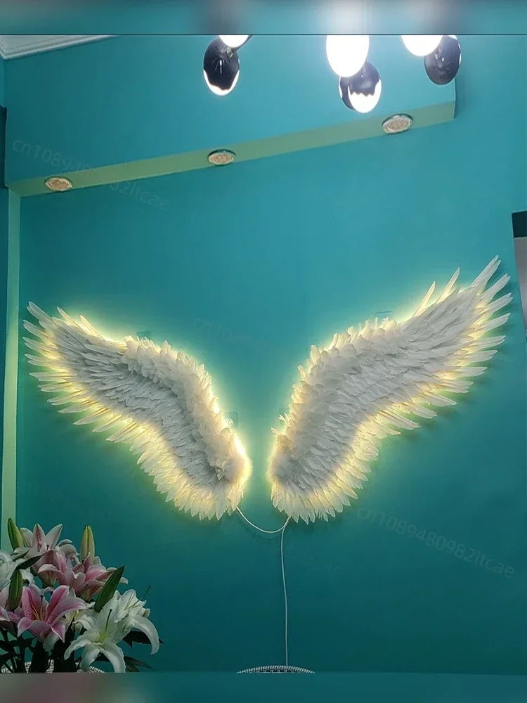 

Customized Creative Window Photo Presentation Wall Super Large Feathers Angel Wings Props