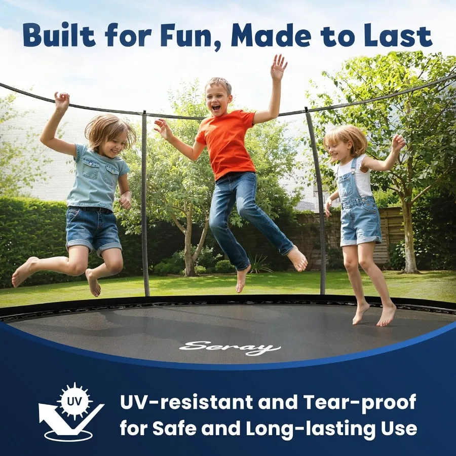 ترامبولين ترفيهي 10FT 12FT 14FT مع شبكة وسلم وطلاء مضاد للصدأ ترامبولين معتمد من ASTM في الهواء الطلق #2