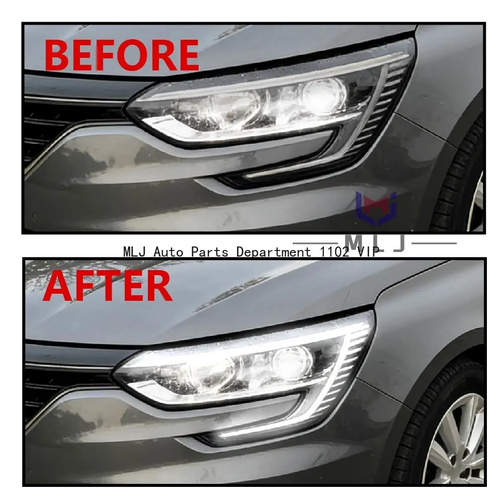 B127696-D B127697-D For Renault Megane 2021 2022 2023 White Angel Eye LED DRL Chip Daytime Running Light Module Car Accessories - view 6