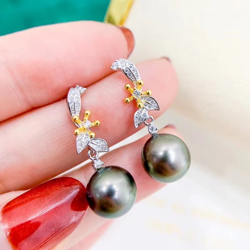 

Trendy 925 Sterling Silver Earrings Findings Settings Base Mountings Parts for Pearls Agate Crystal Stones Jade 5pairs/lot