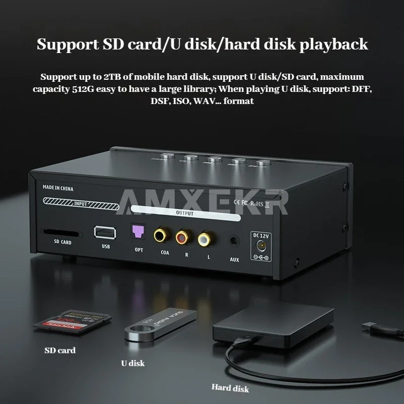 Odtwarzacz cyfrowy SUCAAUDIO Hi-Fi Fever Lossless USB Digital USB Pre-stage Turntable DSD Audio Decoder